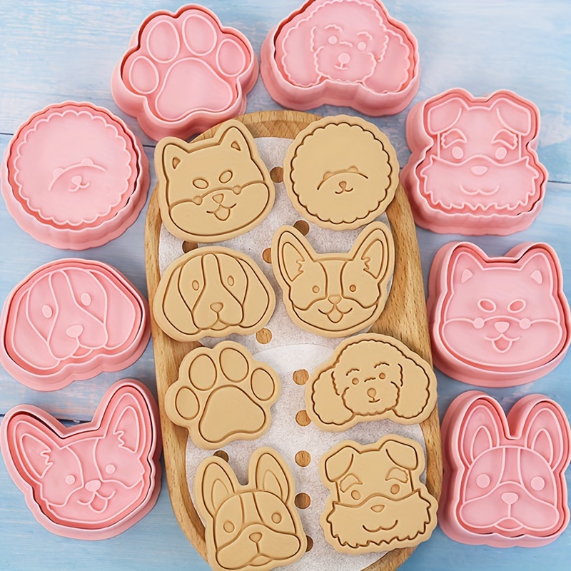 Cartoon Puppy Cookie Cutters Teddy Corgi Bulldog Bone Mould - Temu