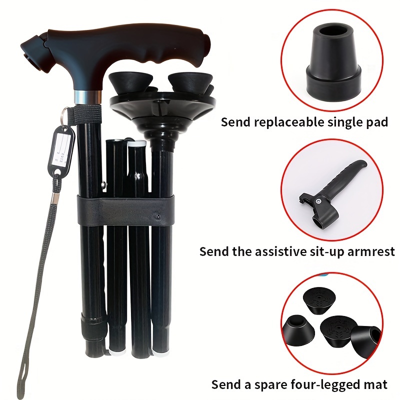 Portable Telescopic Elderly Walking Stick Adjustable - Temu