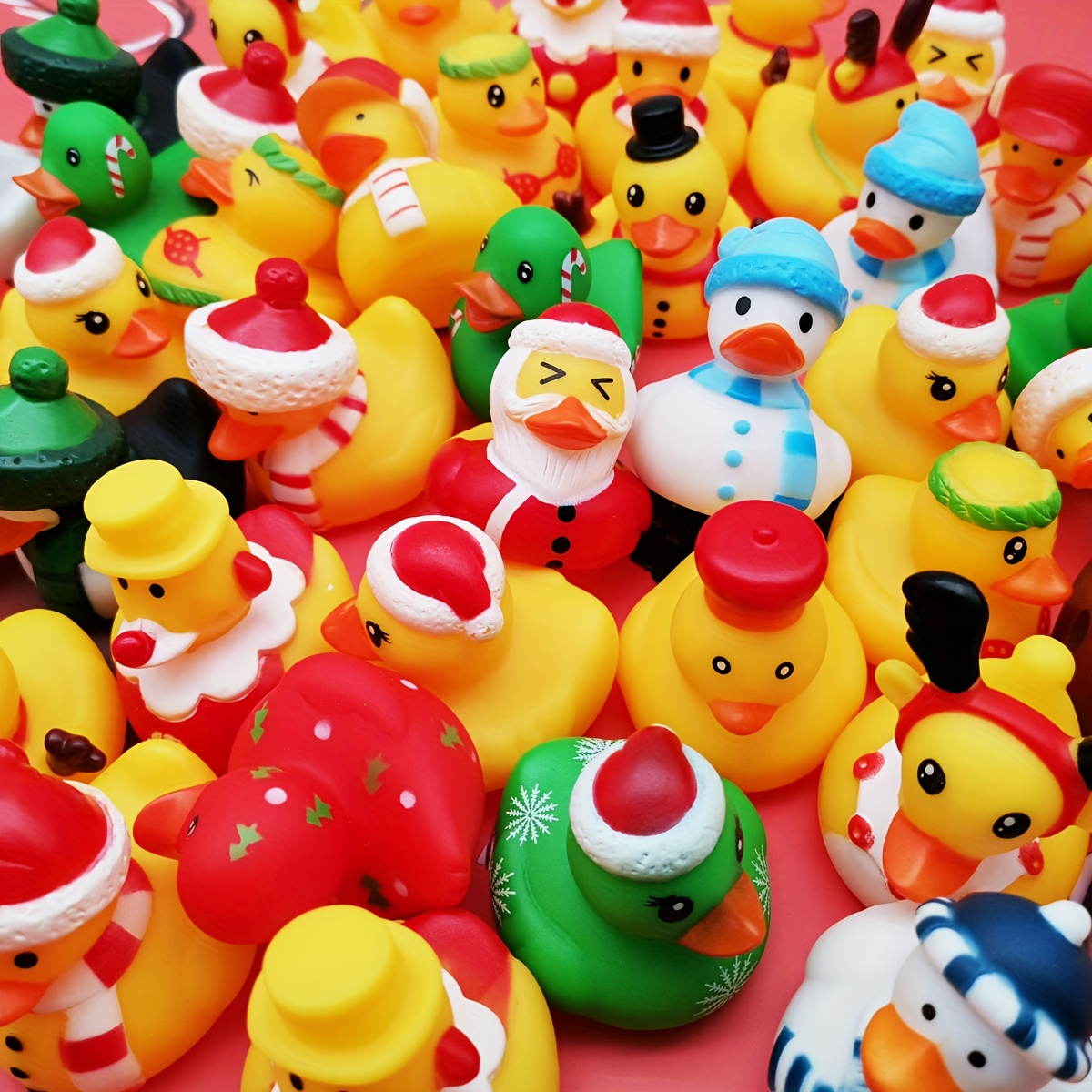 48 juguetes de baño de pato de goma amarillo de 2 pulgadas, patos de goma  grandes, patos de baño, juguetes chirriantes para cumpleaños, piscina