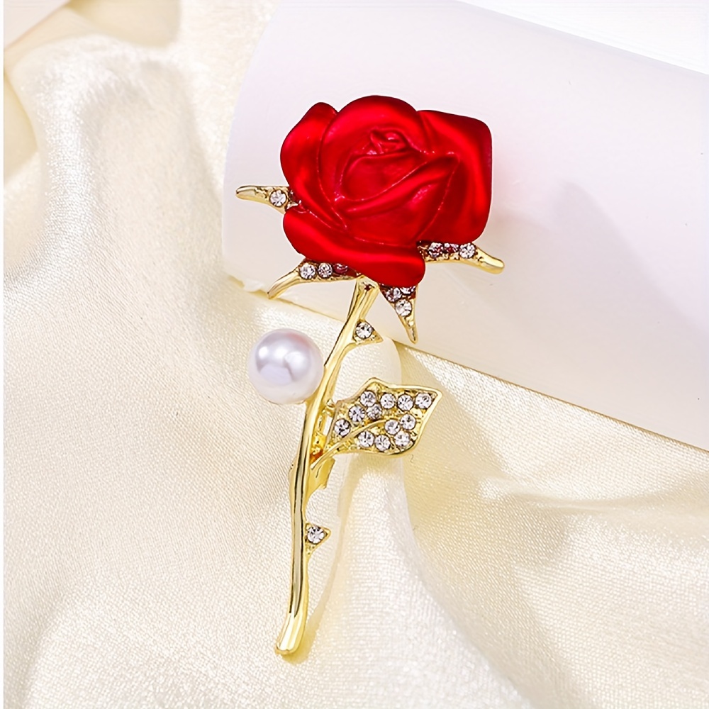 Simulation Flower Shaped Brooch Multi layer Romantic Rose - Temu