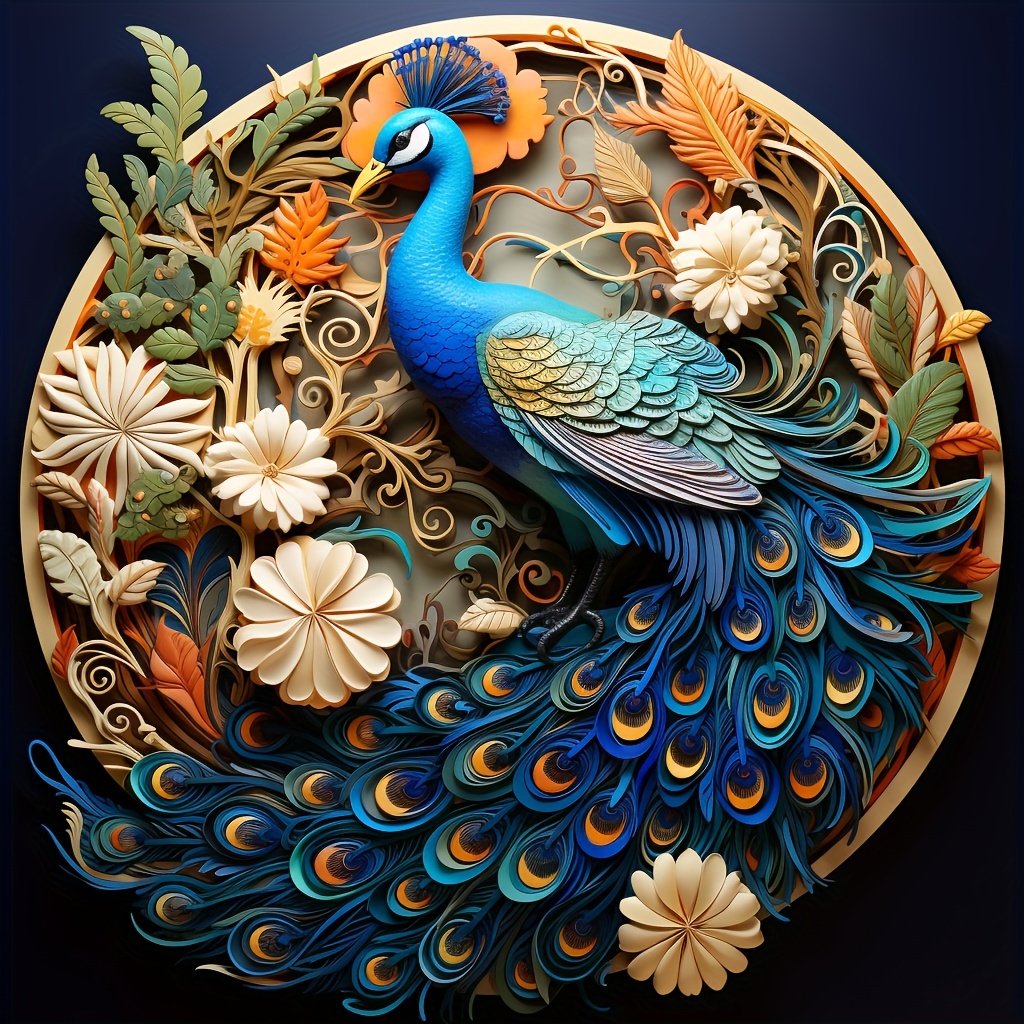 Forest Peacock - Full Round - Diamond Painting (40*70cm)