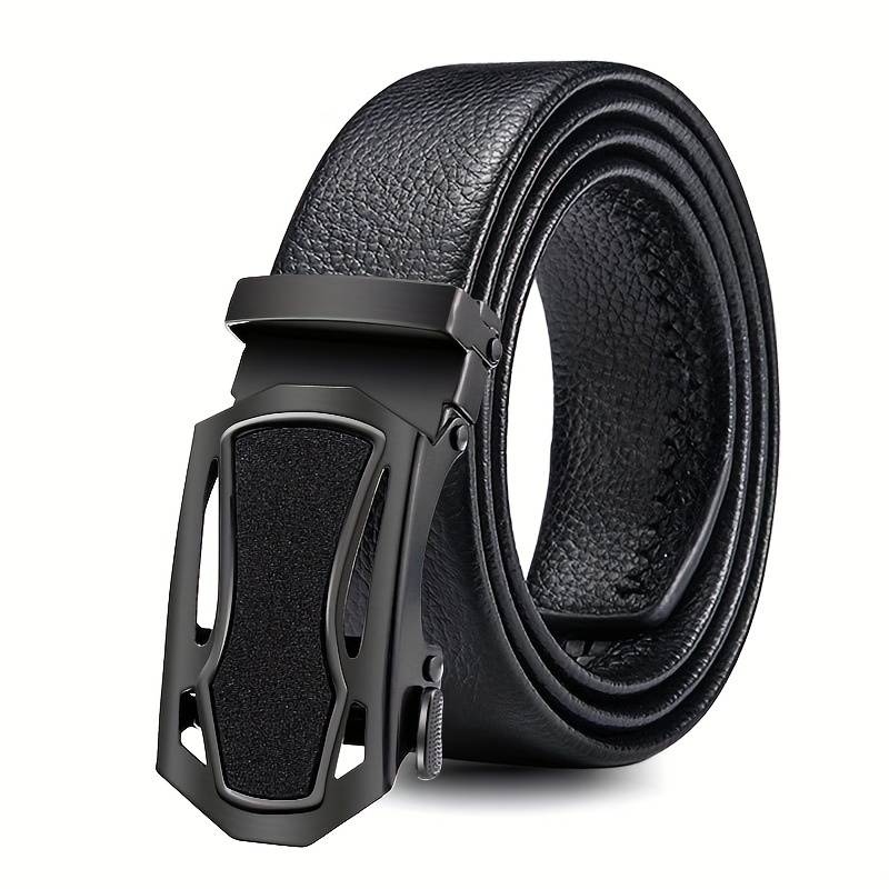 Hebilla de cinturón de cuero genuino para hombre, accesorio de negocios,  automático, adecuado para 3,0
