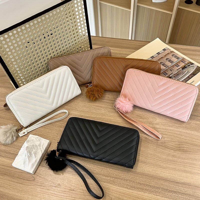 Simple Keychain Purse, Flap Messenger Slim Wallet, Colorblock Coin Purse  With Keyring - Temu Austria