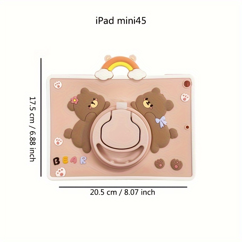 Cute Kids Silicone Strap Handle Case Cover For iPad 7/8th Air 4