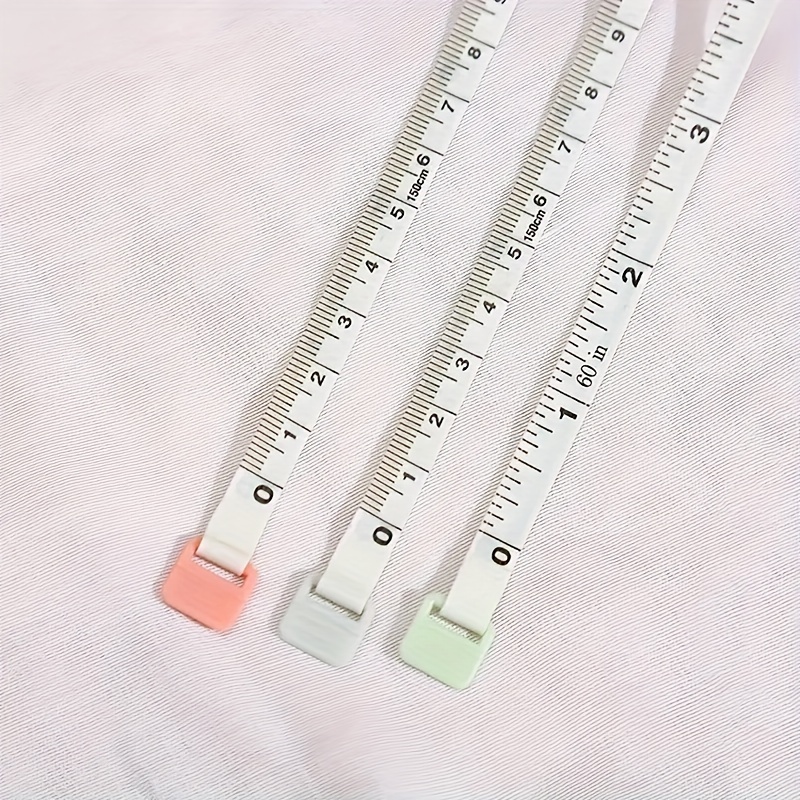 3pcs 200cm Soft Retractable Measuring Tape White Black Multicolor