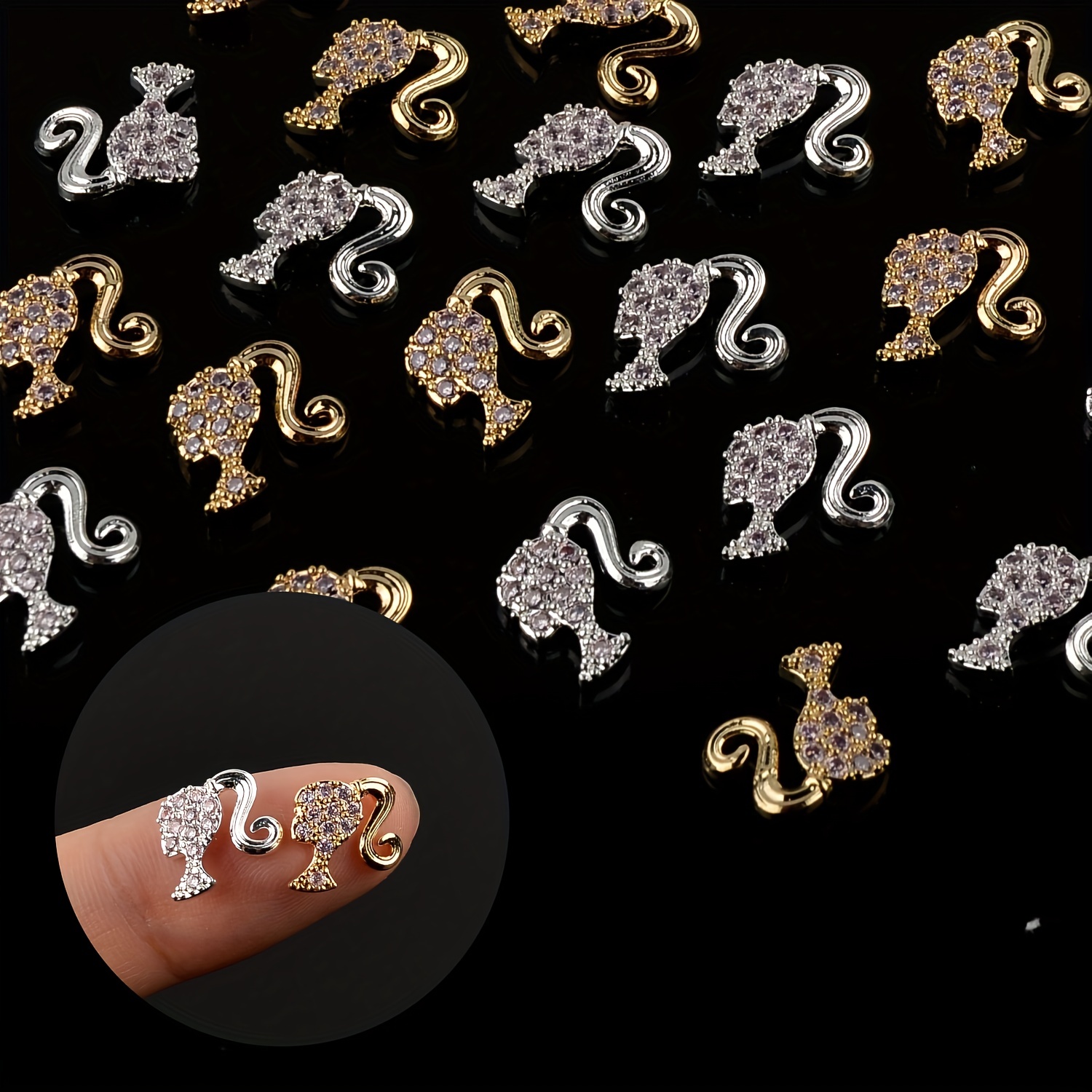 Christmas New Year Luxury Zircon Shiny Dollar Sign 3d Nail Art Charms For  Women Nails Decoration - Temu Belgium