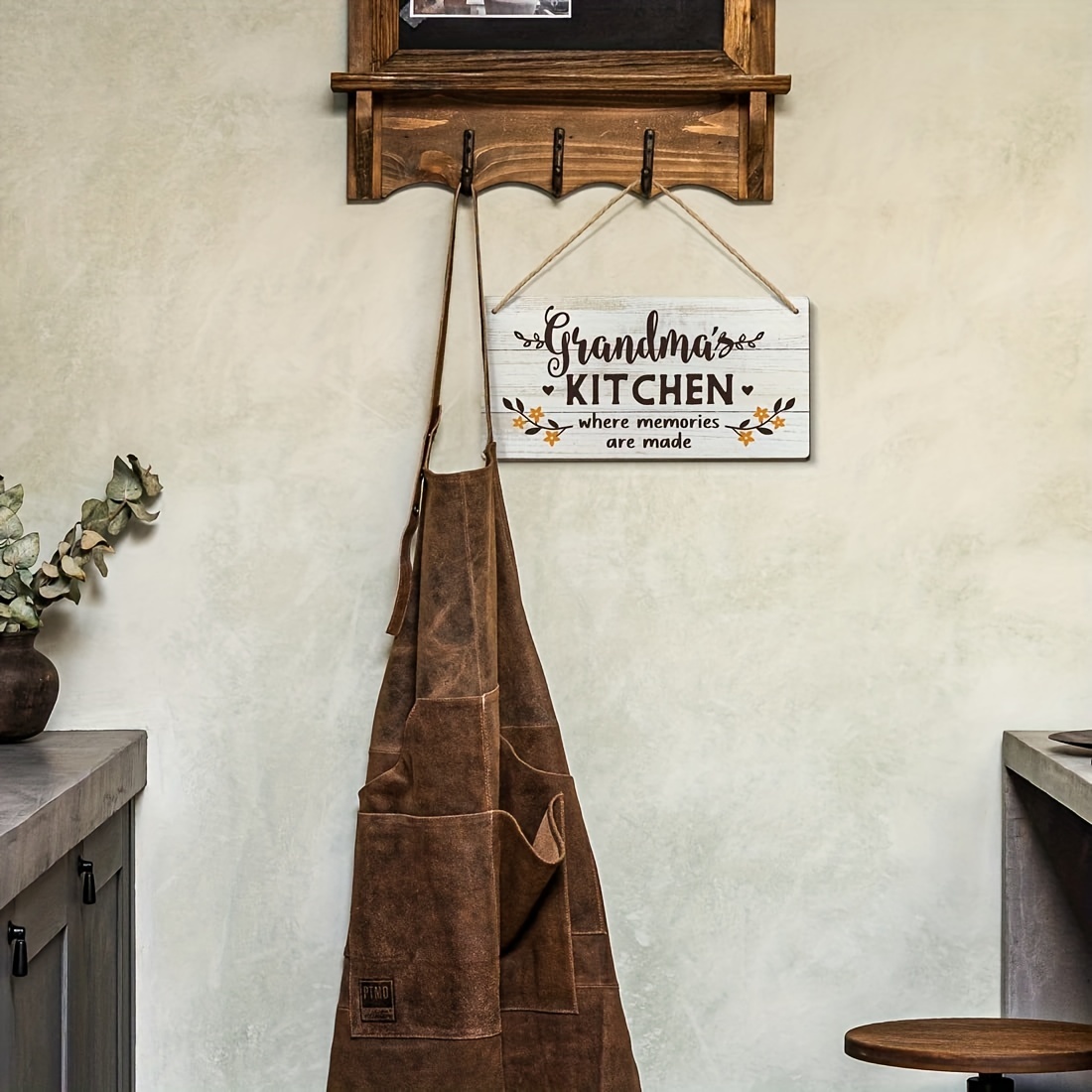 1pc Targa Da Appendere In Legno La Cucina Della Nonna Dove I Ricordi Sono  Fatti Segno