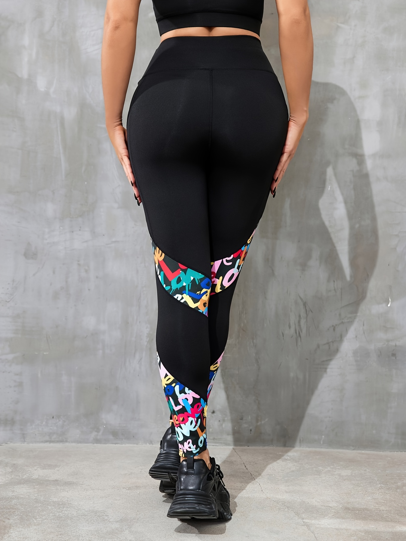 Summer Mesh Printing Sports Pants Women Hip Lifting Gym Leggings