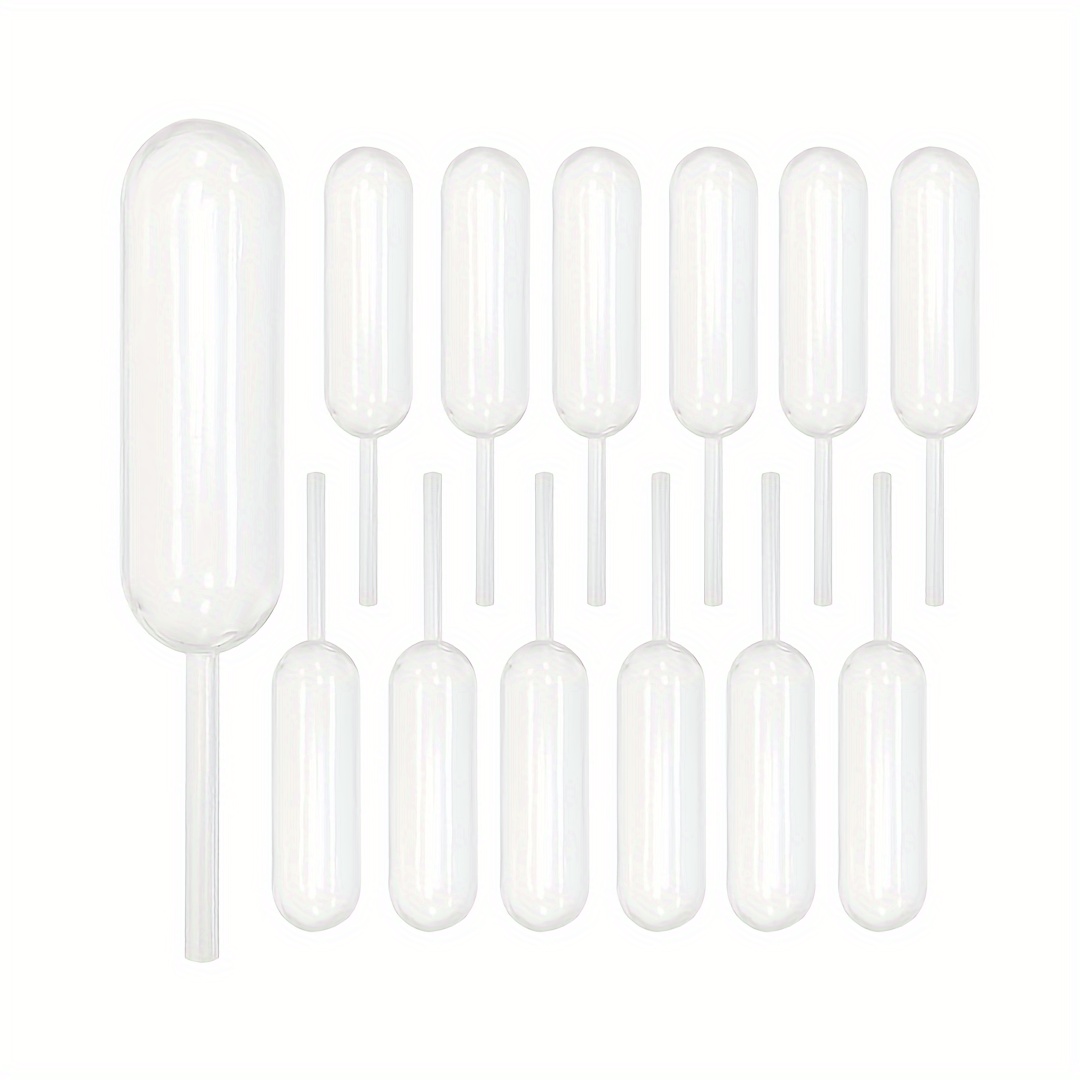 10pcs Transparent Plastic Pipettes for Cupcakes and Paintings