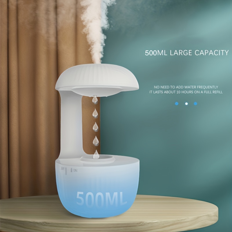 Anti Gravity Water Drop Humidifier, 700ML Large Capacity Smart