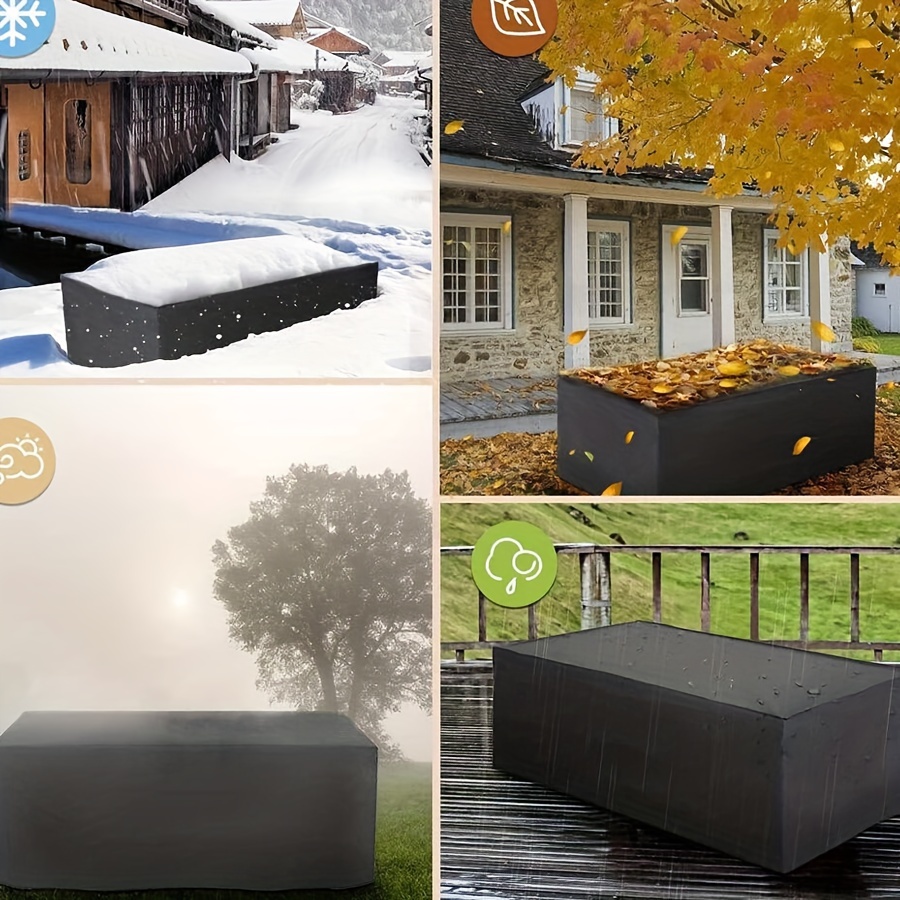 2pcs patio furniture covers outdoor dust cover square oxford Temu