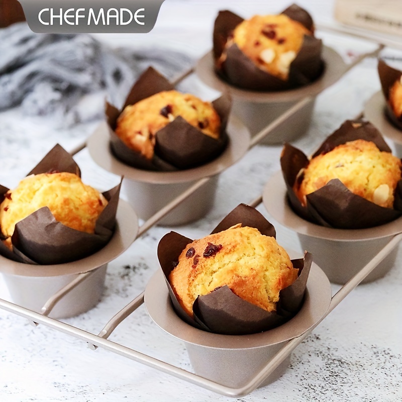 Chefmade 6 Cup Popover Pan Non stick Carbon Steel Cake Pan - Temu