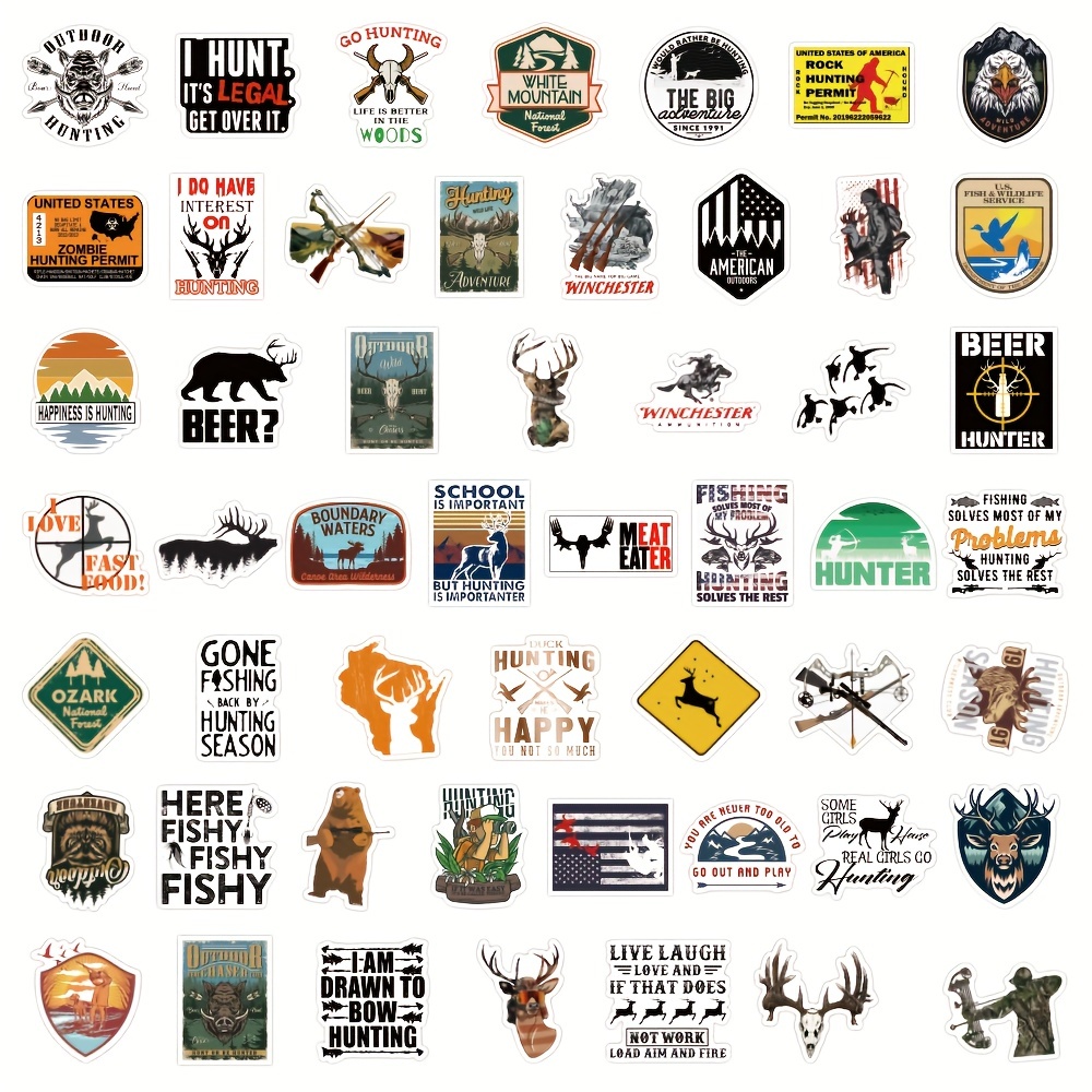 Hunting Stickers Outdoor Adventure Hunter Stickers Vinyl - Temu