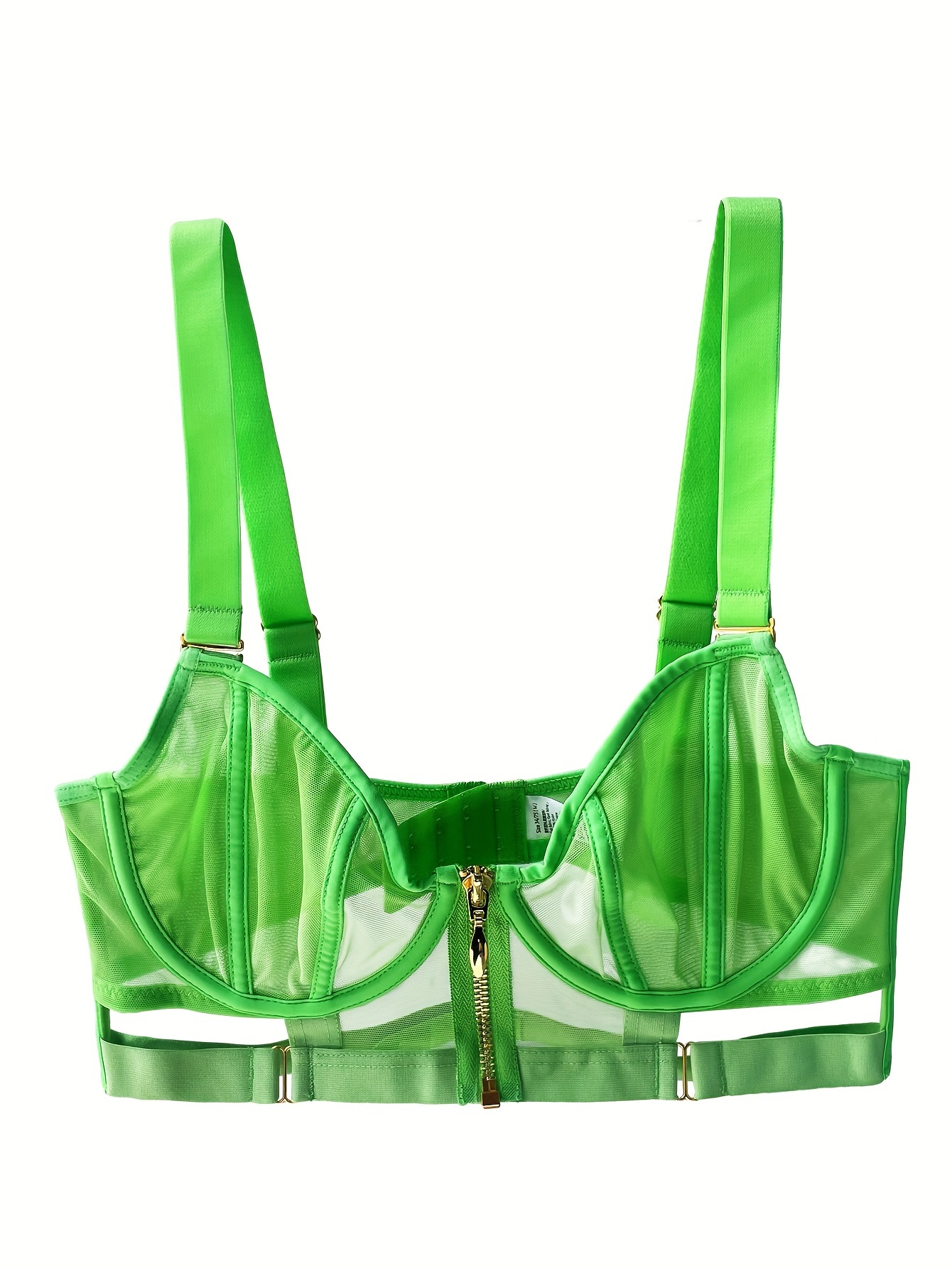 Neon Green Strappy Bra