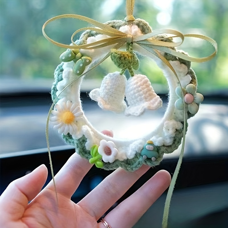 Car Pendant Car Rearview Mirror Pendant Hanging Decoration Wool Rope Handmade Weaving Car Interior Decoration