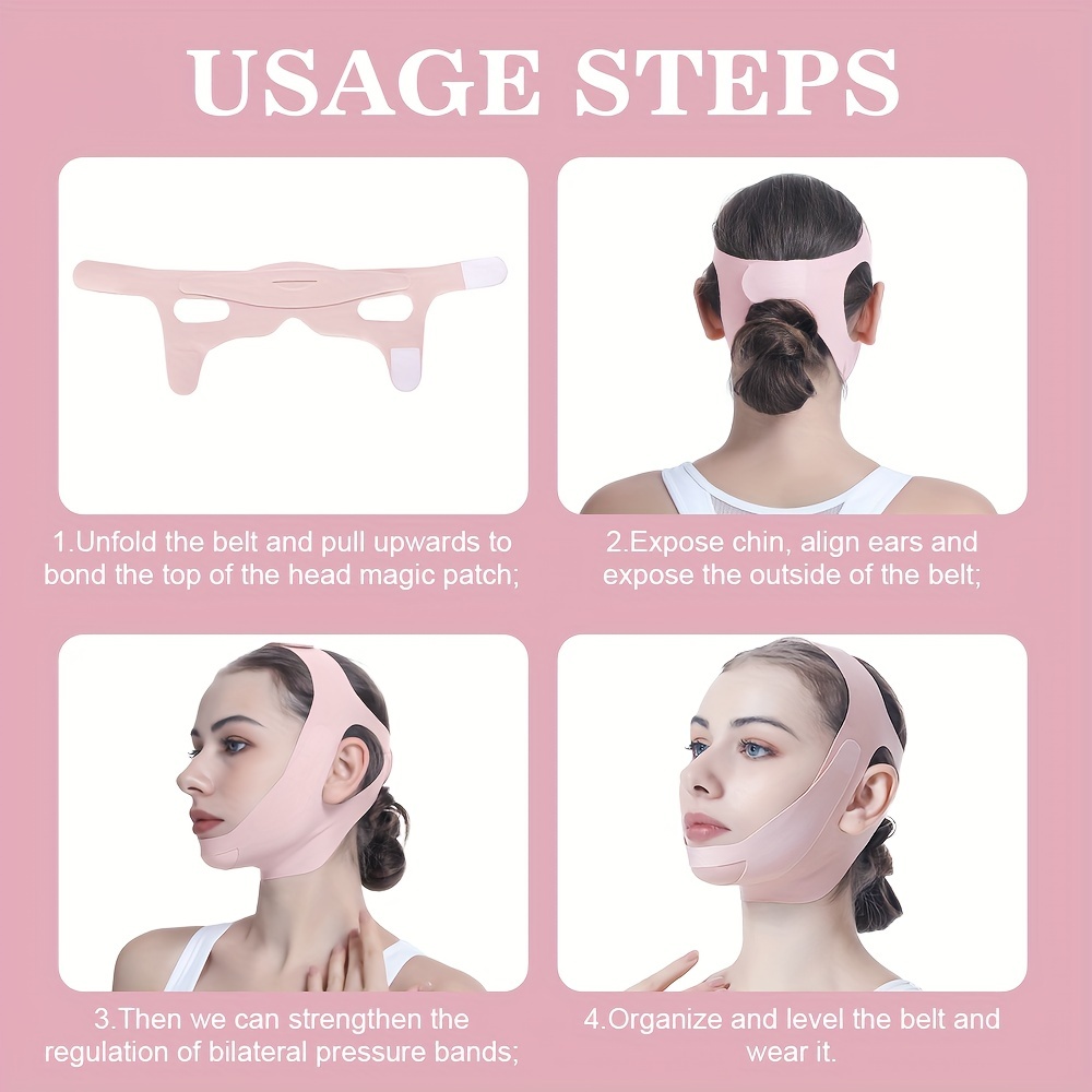 Reusable Face Slimming Strap Double Chin Reducer V Line Mask Chin Up Patch  Chin V Up Contour Tightening Firming Face Lift Tape Neck Bandage V-Line