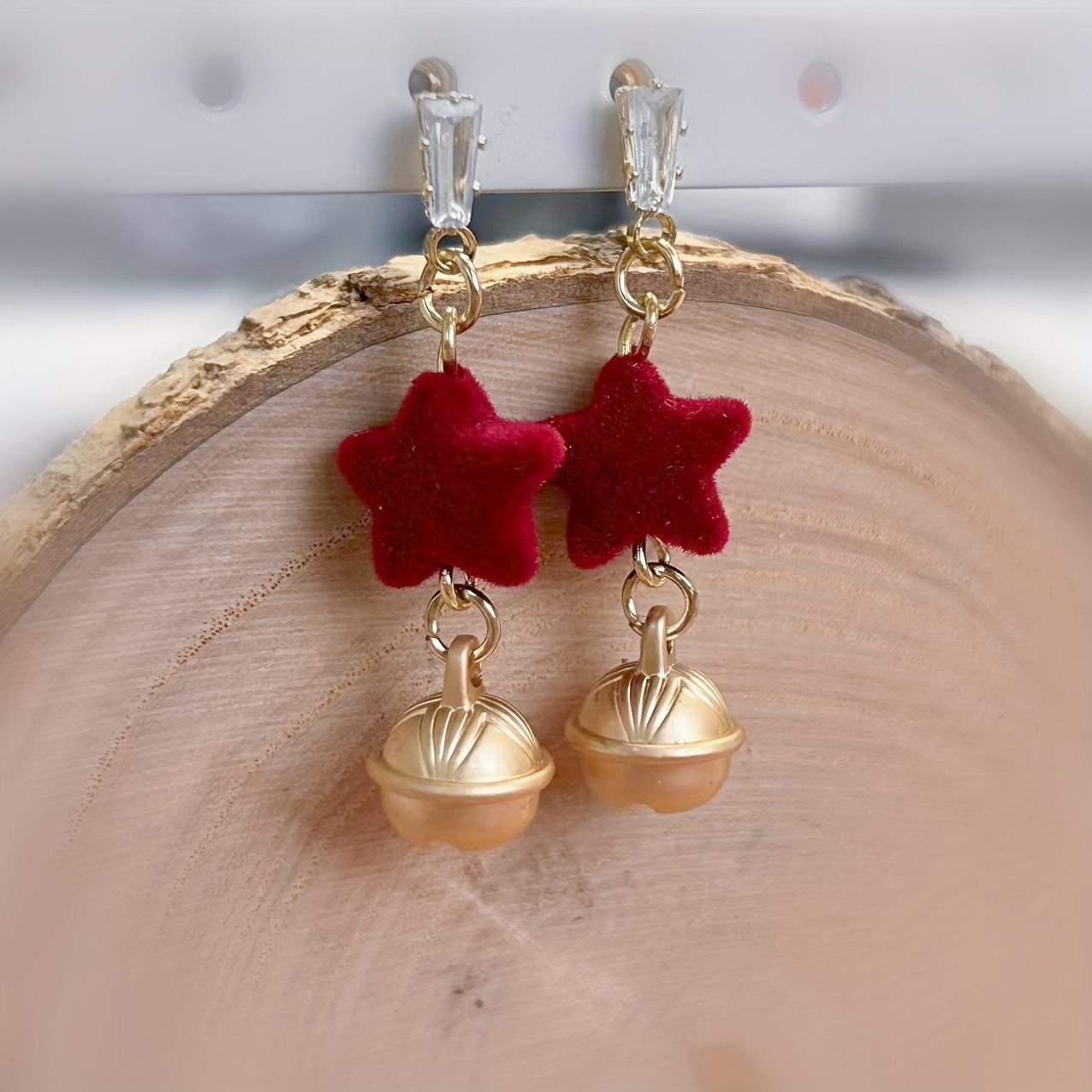 Red on sale velvet earrings