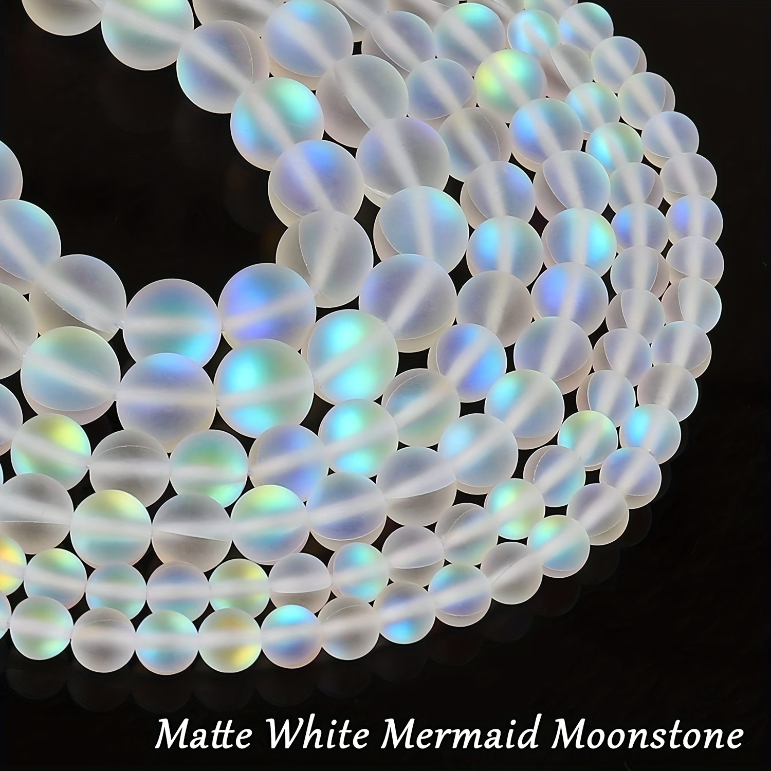 Glowing Mermaid Glass Bracelets Matte Shining Stone Handmade Beads