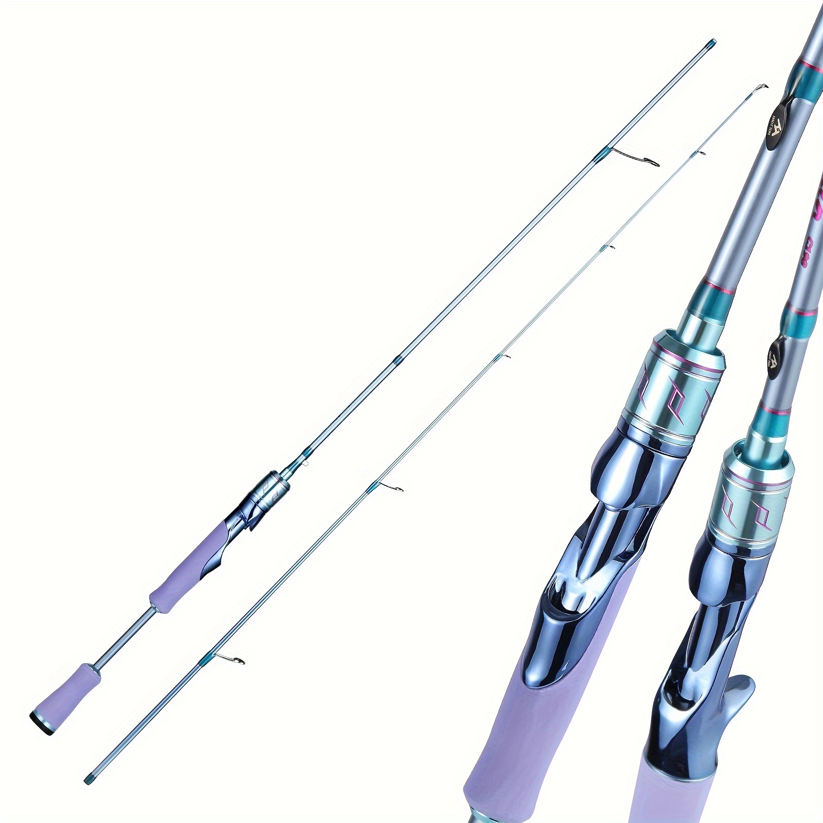 Carbon Fishing Rods Baitcasting Pole Casting Spinning Rod 2.1M Adjustable  Size