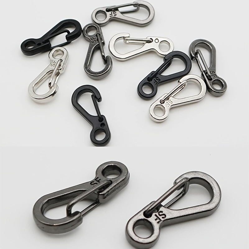EDC Mini Metal Key Buckle Snap Spring Clip Hook Carabiner Tool Keychain Out  H4D9