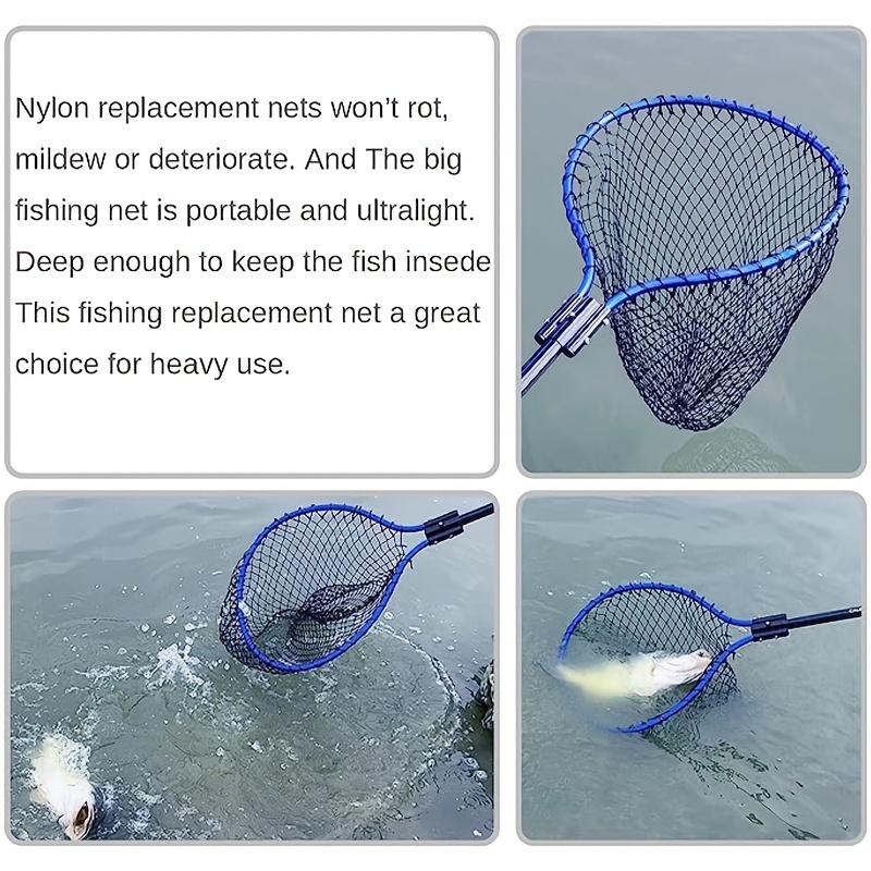 Fishing net Fish Landing Net Thick Fishing Net Portable Fish Land Net  Outdoor Fishing Net Replacement Net 
