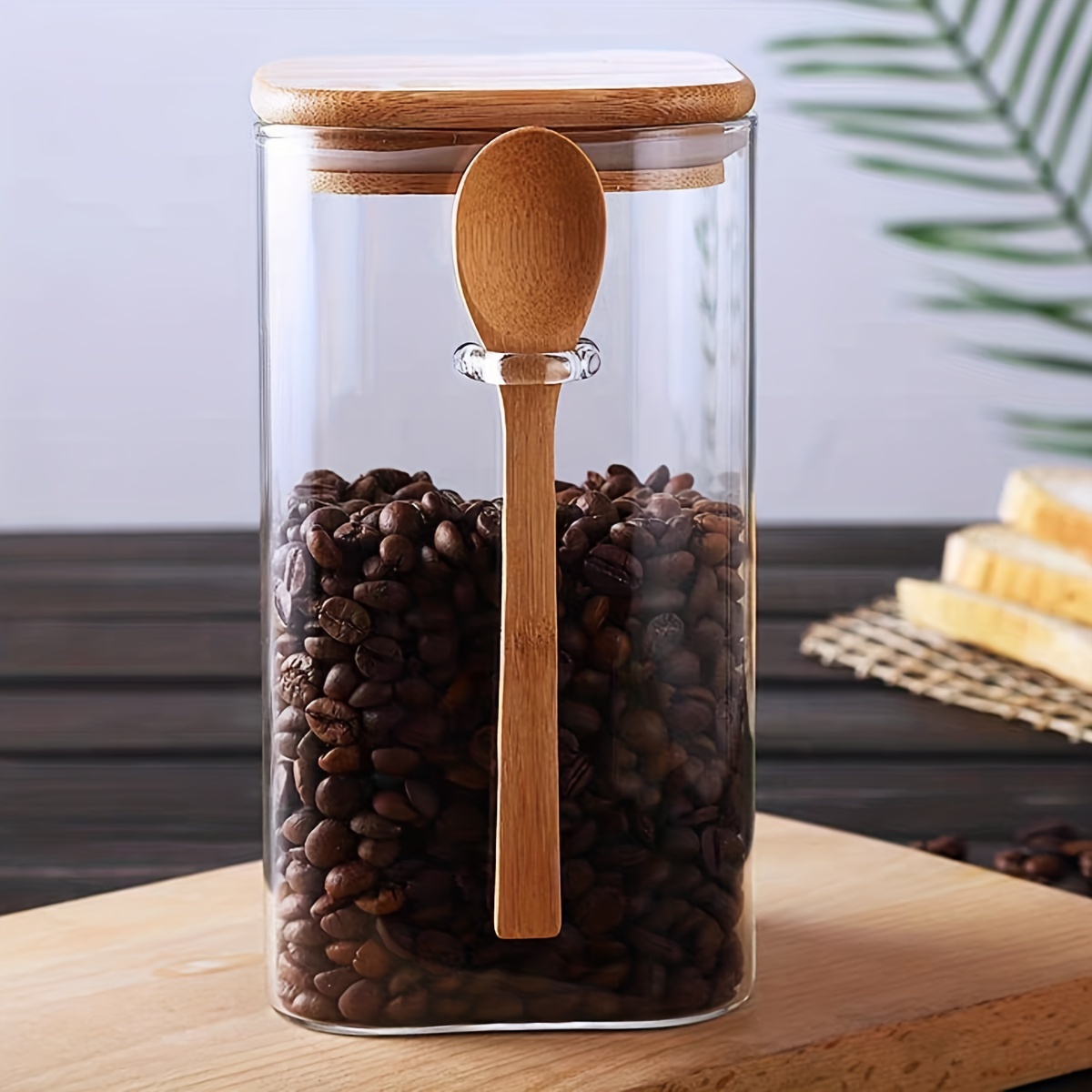 Coffee Bean Storage Canister Sealed Canister Glass Small - Temu