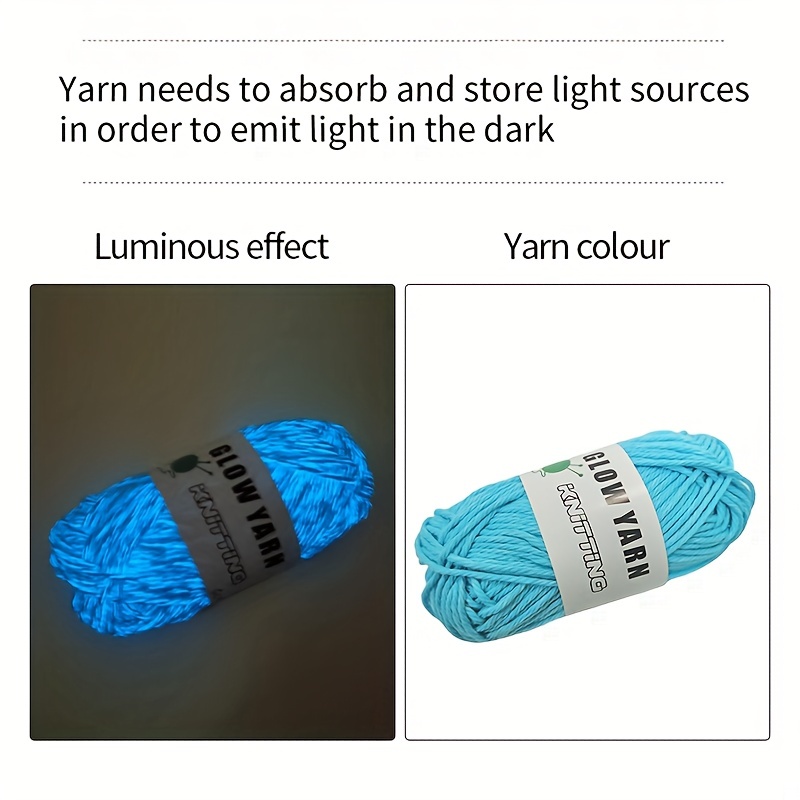  Glow In The Dark Yarn 5 Rolls Blue Yarn For Crocheting Glow  In The Dark Yarn For Crochet Yarn For Crafts 55 Yards For DIY Arts Crafts  Sewing Beginners Knitting