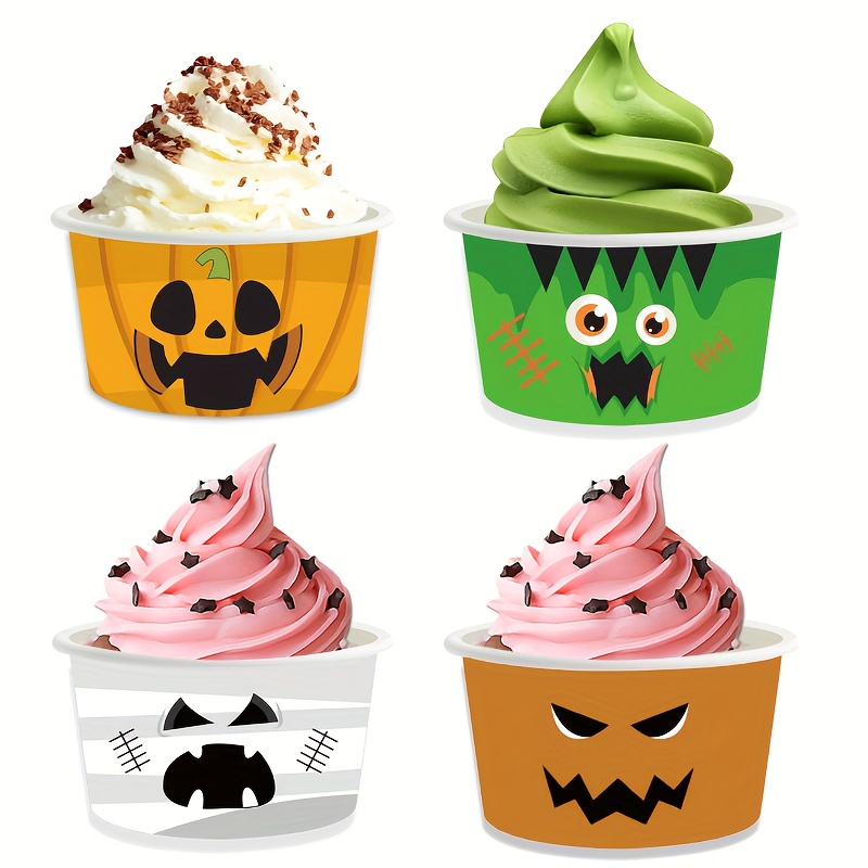 Christmas Treats Snack Cups Disposable Paper Bowls Ice Cream - Temu