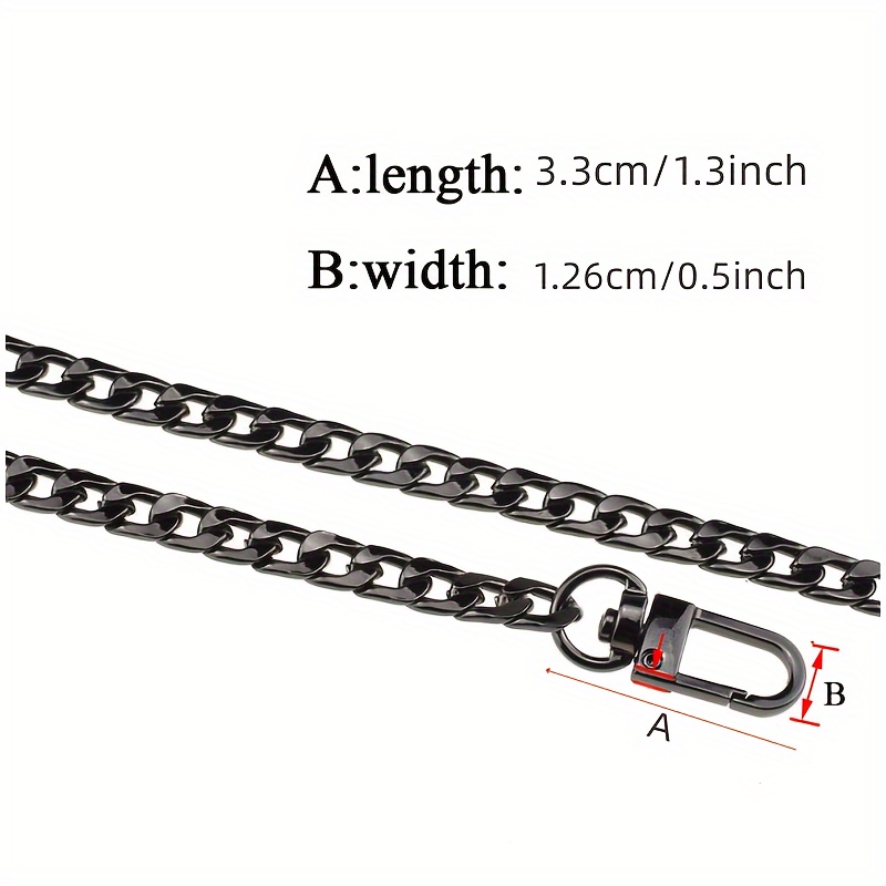 1pc 47 Inches Gun Black Purse Chain Strap Shoulder Strap Extender Handbag  Purse Chain Strap With Adjustable Metal Buckles For Diy Purse Bag Shoulder  Crossbody Handbags Crafts Making Not Including Wallet