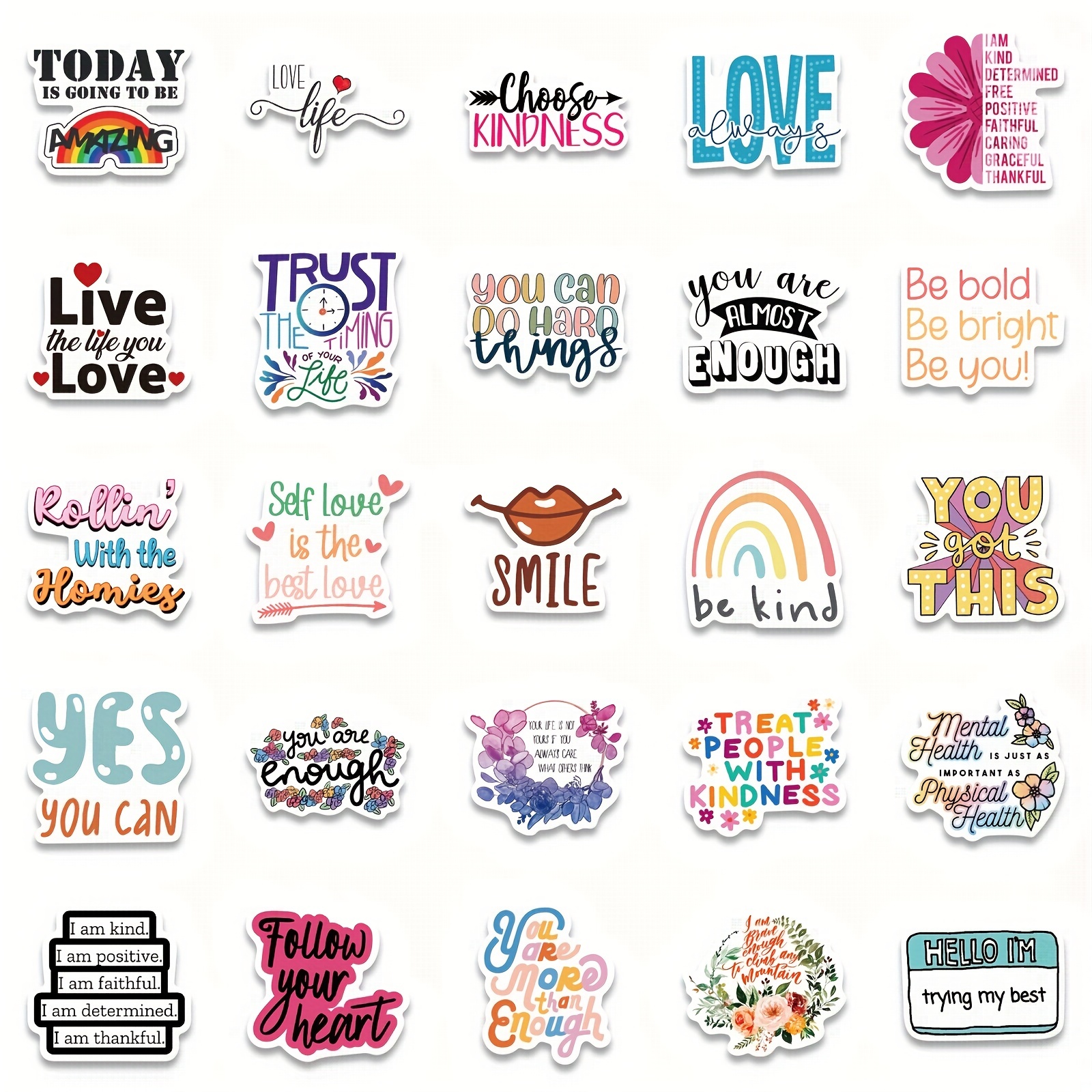 150PCS Inspirational Words Stickers Motivational Stickers for Adults Teens  Kids Students Positive Laptop Stickers Aesthetic Vinyl Waterproof