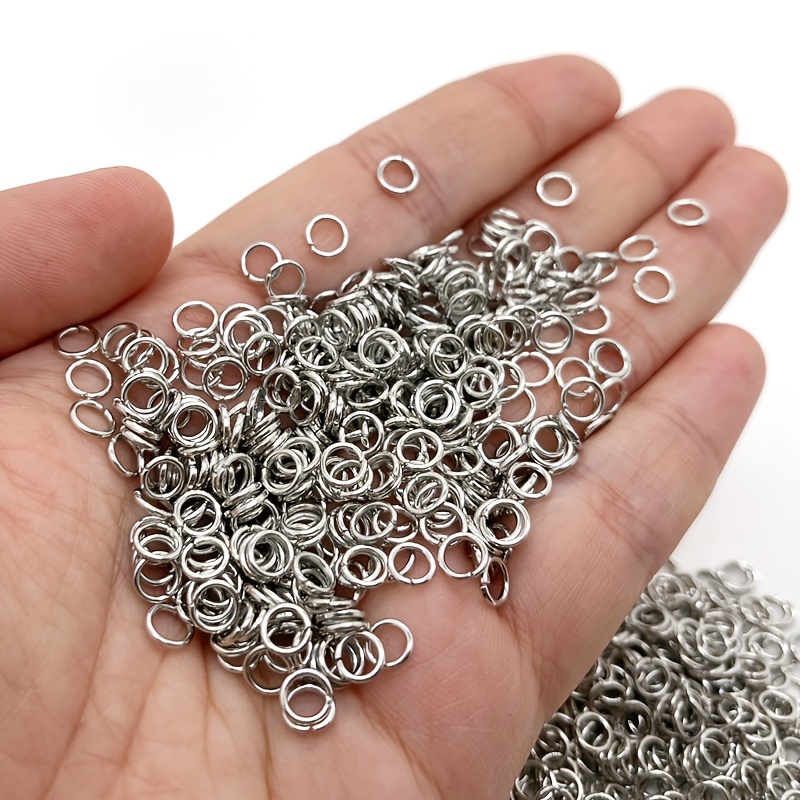 20pcs Sterling Silver Round Split Ring 6mm Jump Ring Connector for Charms  and Jewelry Finding by 