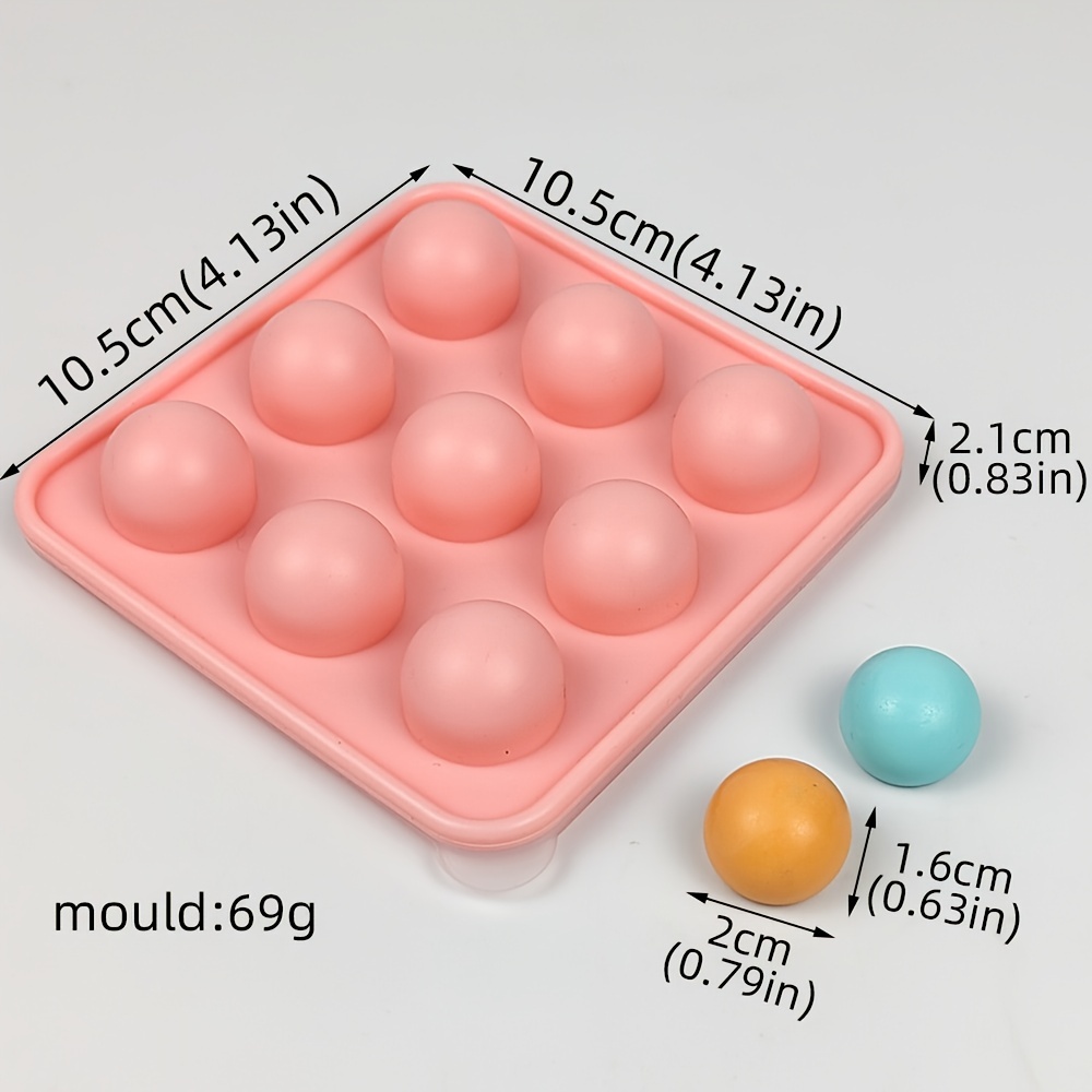 2 Pieces Round Silicone Mold - 3d Round Shaped Silicone Mold For Chocolates,  Candy - Round Mold For Candles And Soaps