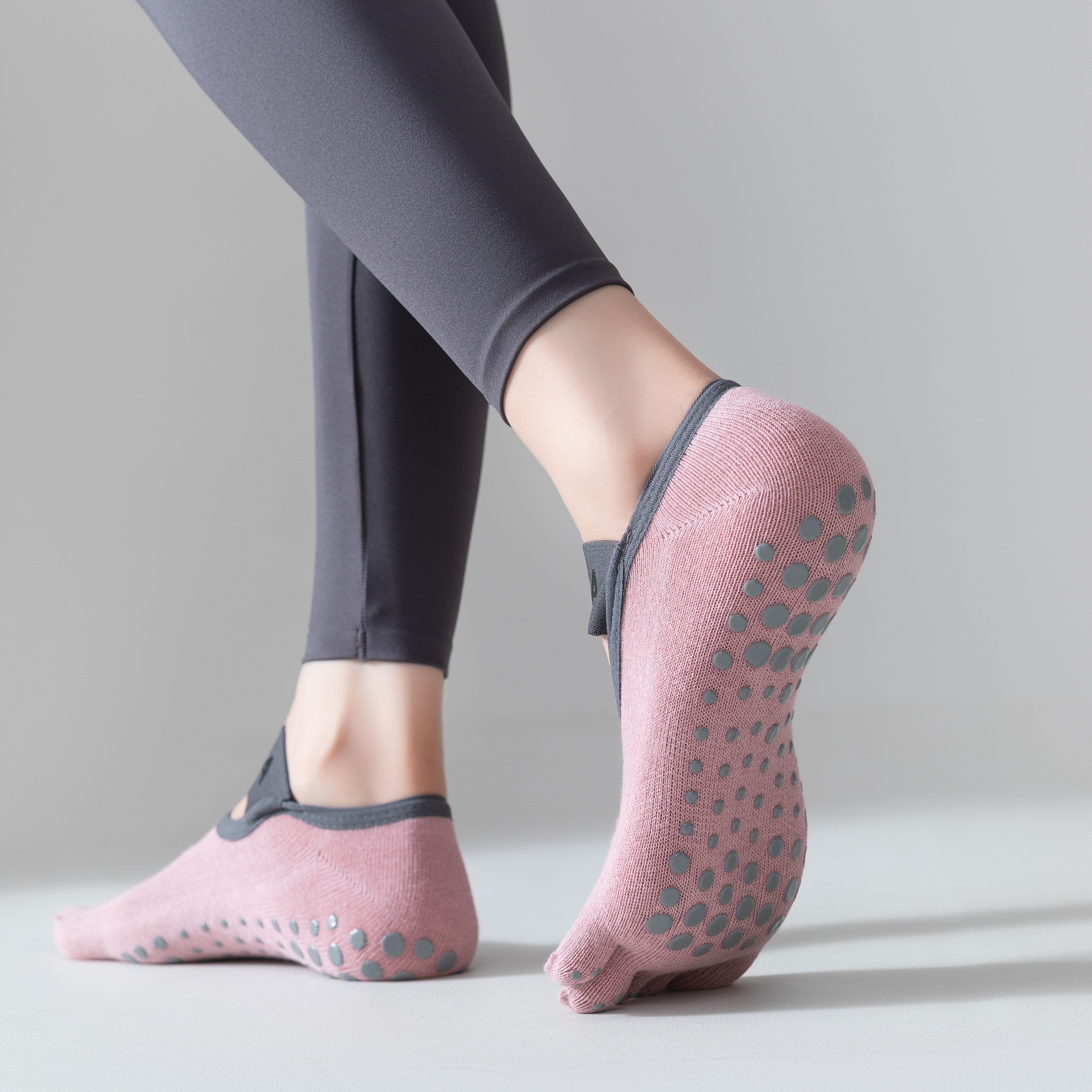 Mix Color Yoga Socks Five toe Split Socks Anti skid Grips - Temu