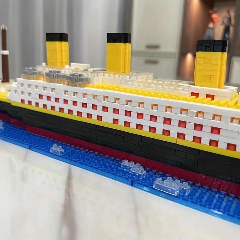 Micro Particles Difficult Large Ship Model Iceberg Titanic Model Building  Blocks Three Dimensional Assembly Puzzle Toy Gift Boys Girls - Toys & Games  - Temu