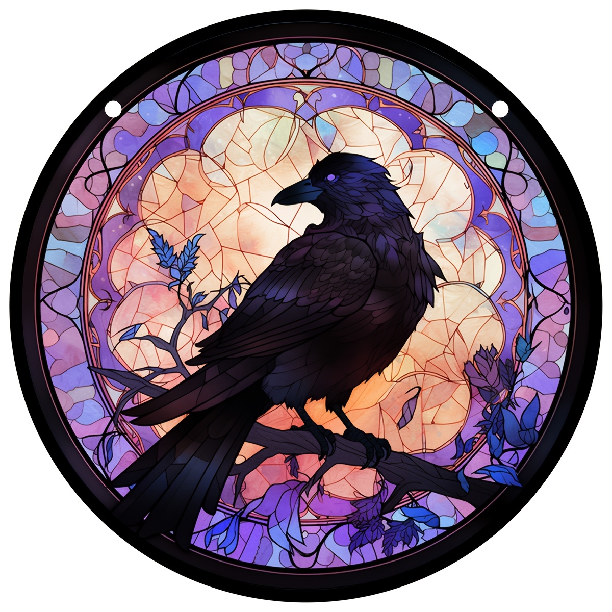 Crow Stained Glass Pattern