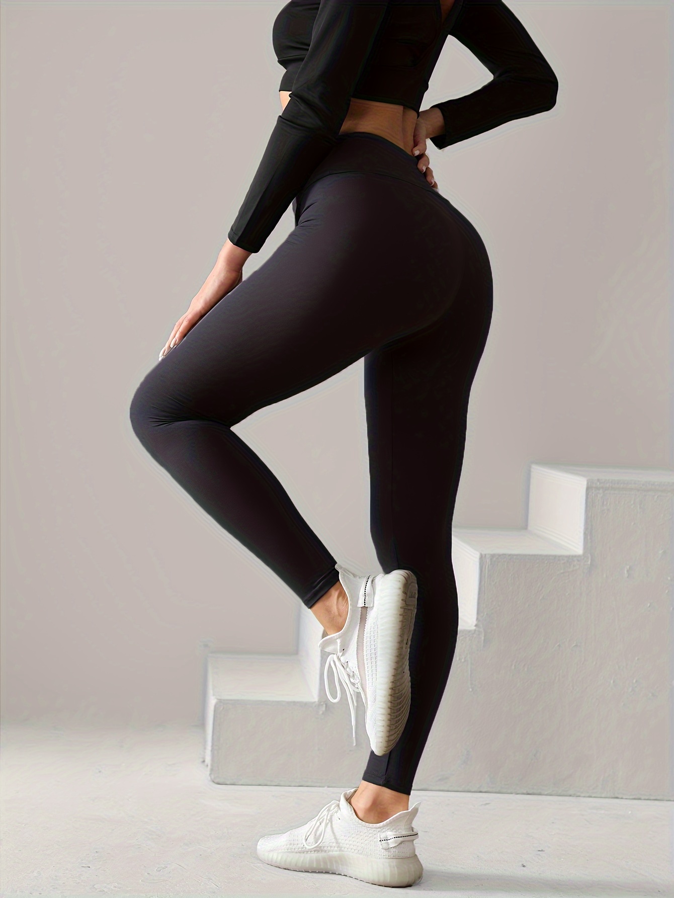 Women's Activewear: High waisted Yoga Leggings Milk Silk - Temu