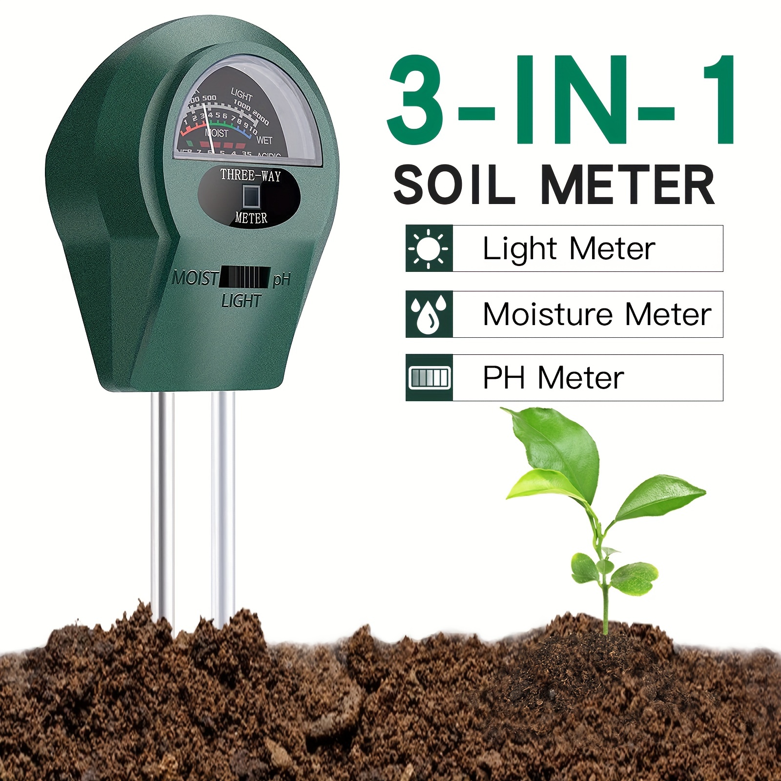 1 pc Humidimètre du sol hygromètre du sol pour plantes jauge - Temu Canada