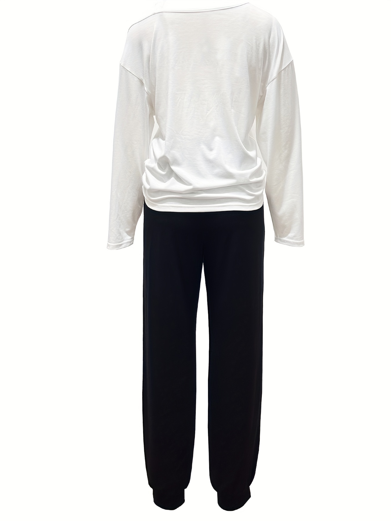 Lips Print Long Sleeve Top & Jogger Pants Set