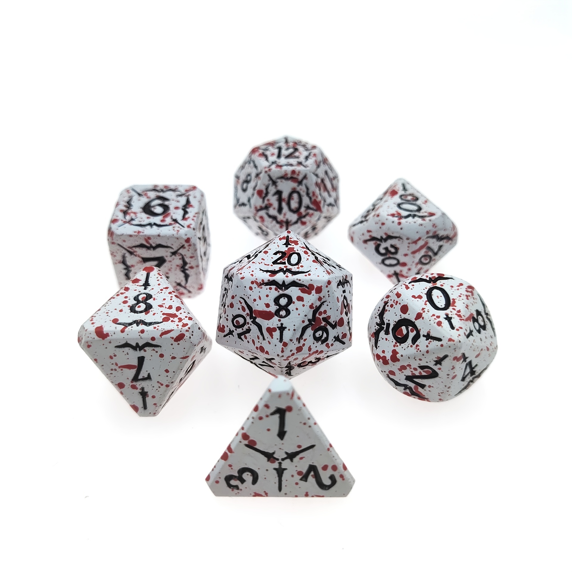  Metal dice Set D&D, Polyhedron DND Dungeons and Dragons Metal  DND dice Set, Suitable for Pathfinder RPG Shadow Run Savage World and Other Role-Playing  Game dice Sets : Toys & Games