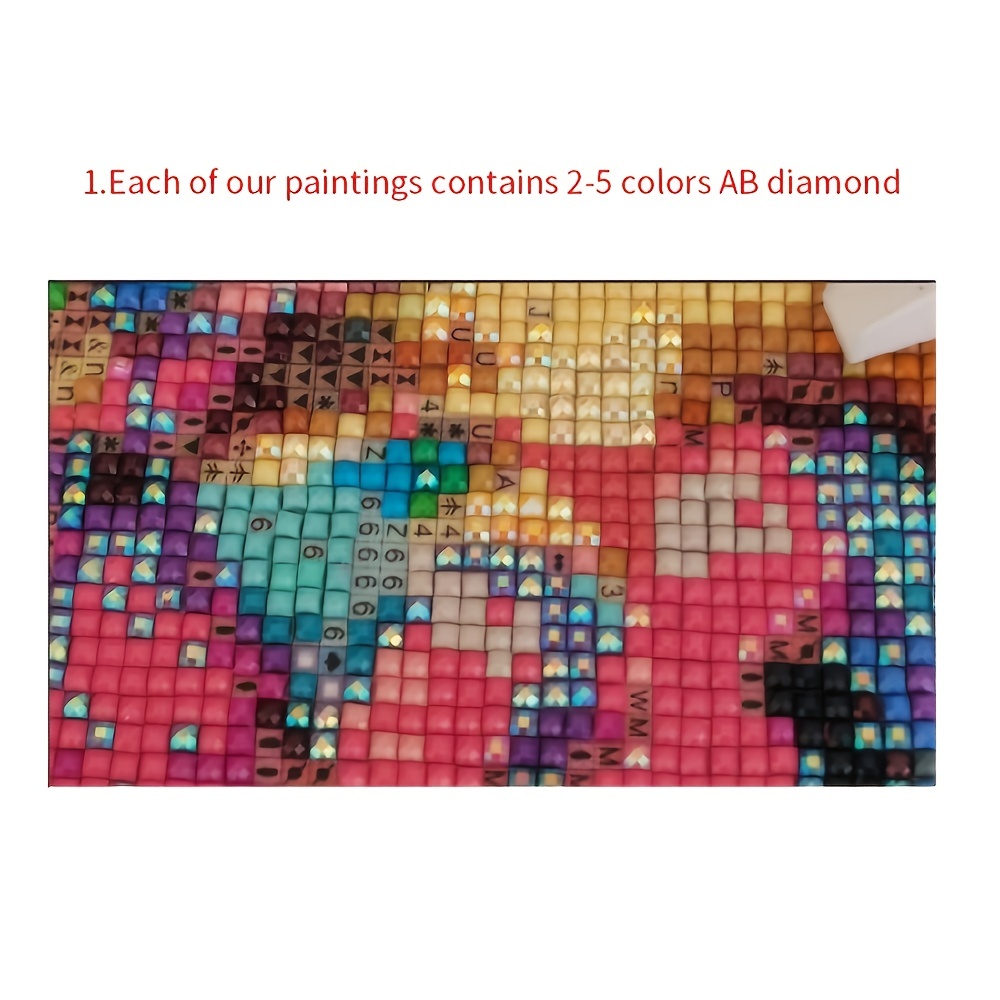 Diy 5d Diamond Painting Kit, Flower Painting Wall Art Decor