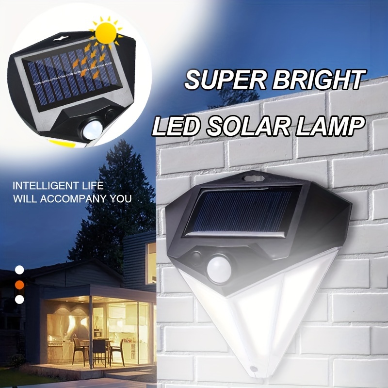 LED Luz Solar Exterior Luces Jardin Focos Lampara Solares De Calle Brillo  Lleno 