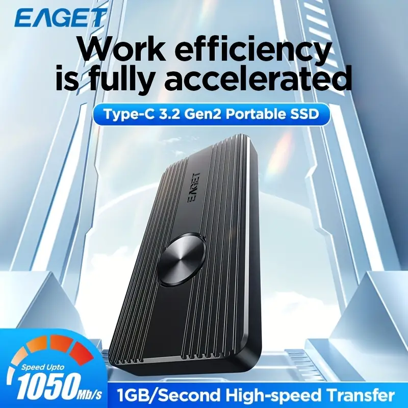 EAGET Disque Dur SSD Externe 2 To 1 To 512 Go Transfert Haute
