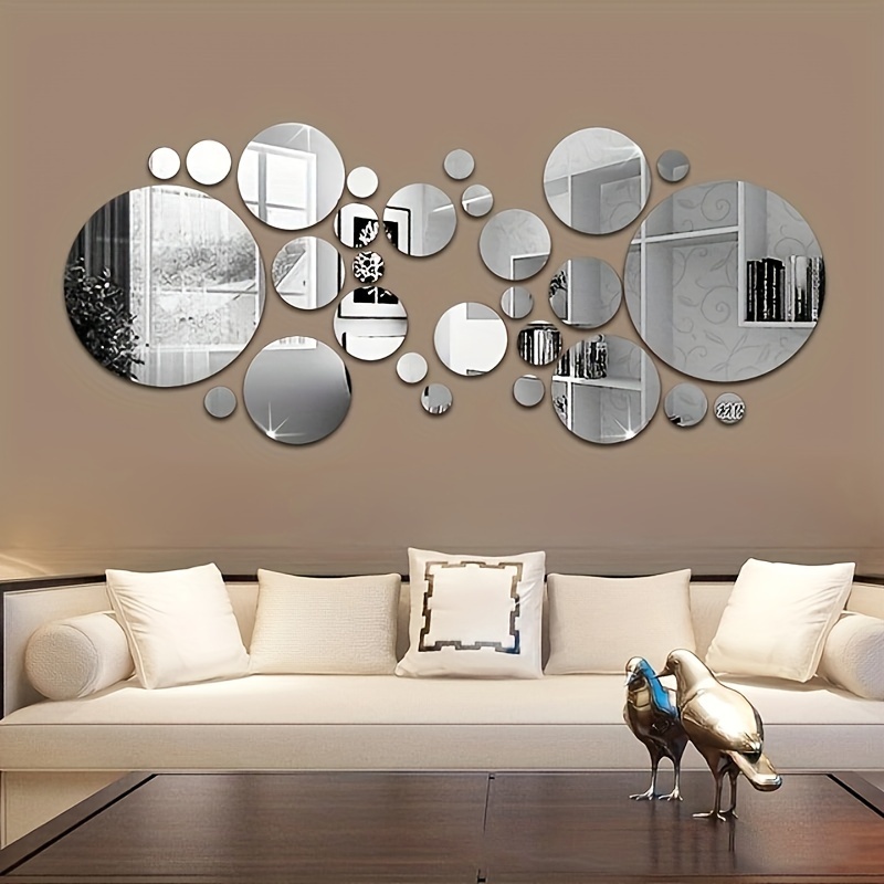 12pcs/set PMMA Mirror Wall Sticker, Creative Geometric Design Self Adhesive  3D Butterfly Wall Decor For Home