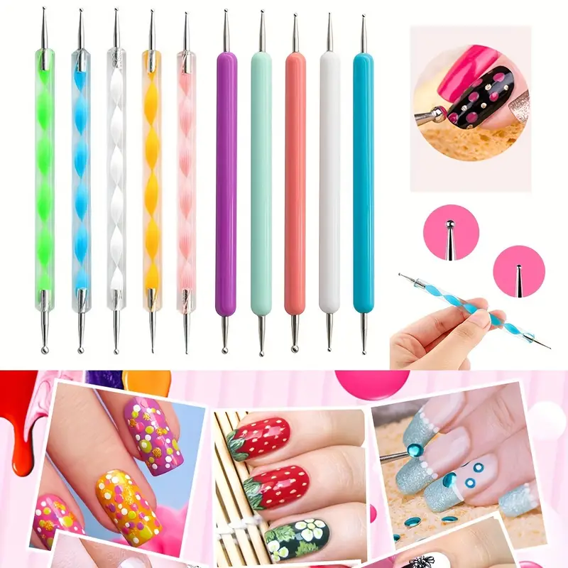 Art Dotting Tools For Nail Art, Ball Tip Clay Tools Sculpting Pattern  Tracing Stylus, Ball Embossing Stylu For Drawing - Temu United Arab Emirates