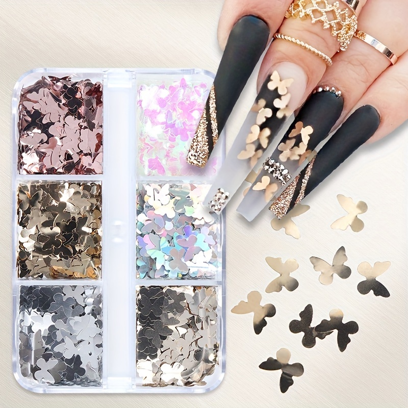 Holographic Silver Glitter Nail Art Sequins Laser Glitters - Temu