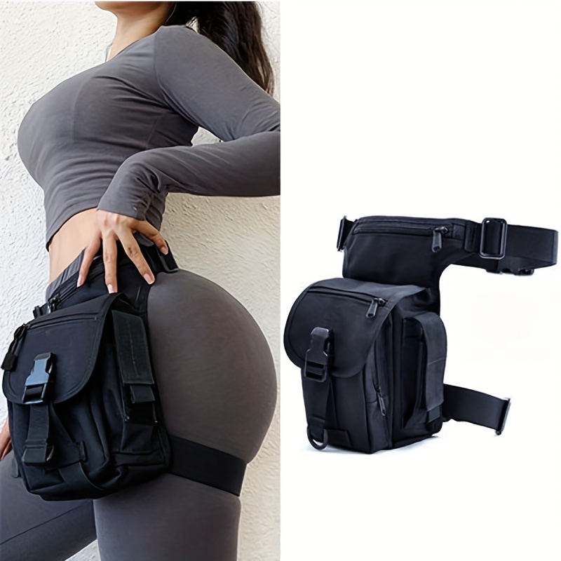 Bolso de cintura y muslo de uso múltiple a la moda, bolsa de pierna,  riñonera para senderismo y ciclismo al aire libre