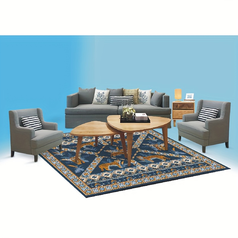 Boho Vintage Absorbent Non Slip Rug Stain Resistant Waterproof Mat