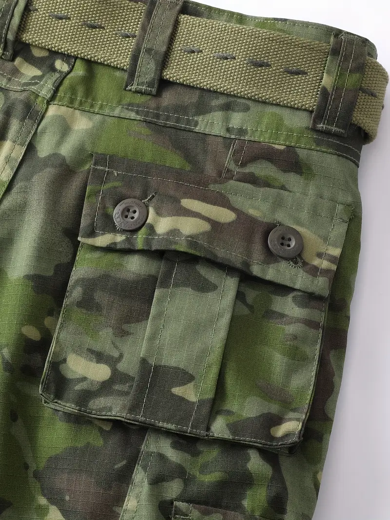 cp camouflage print   pants with 8 pockets black and white camo mens long outdoor sports work trousers military style hiking cargo pants 4