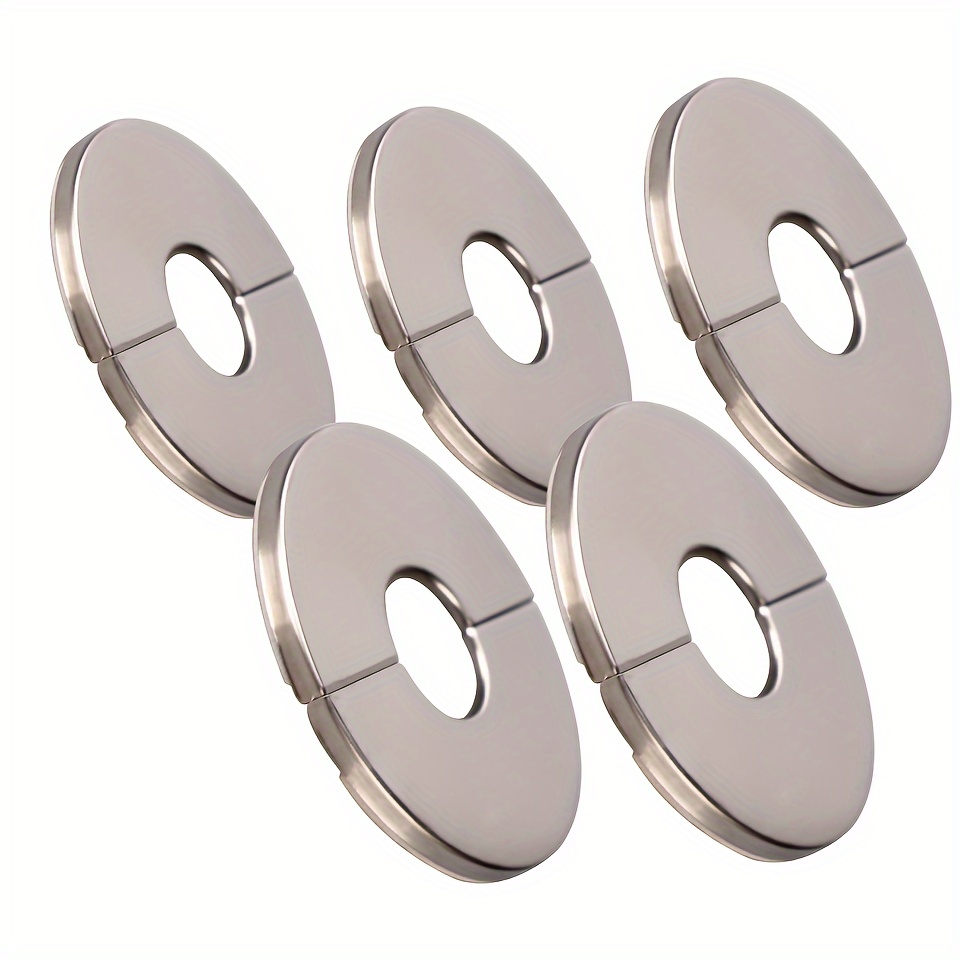 5pcs Split Stainless Steel Triangular Valve Decorative Cover, Faucet Gas Water Heater Exhaust Pipe Round Air Conditioning Hole Split Cover