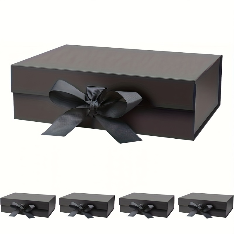 Black Gift Boxes with Lids 10 Pack, 11x8x4 Inches Medium Gift Box with  Ribbon, Collapsible Gift Boxes with Magnetic Closure for Presents,  Bridesmaid
